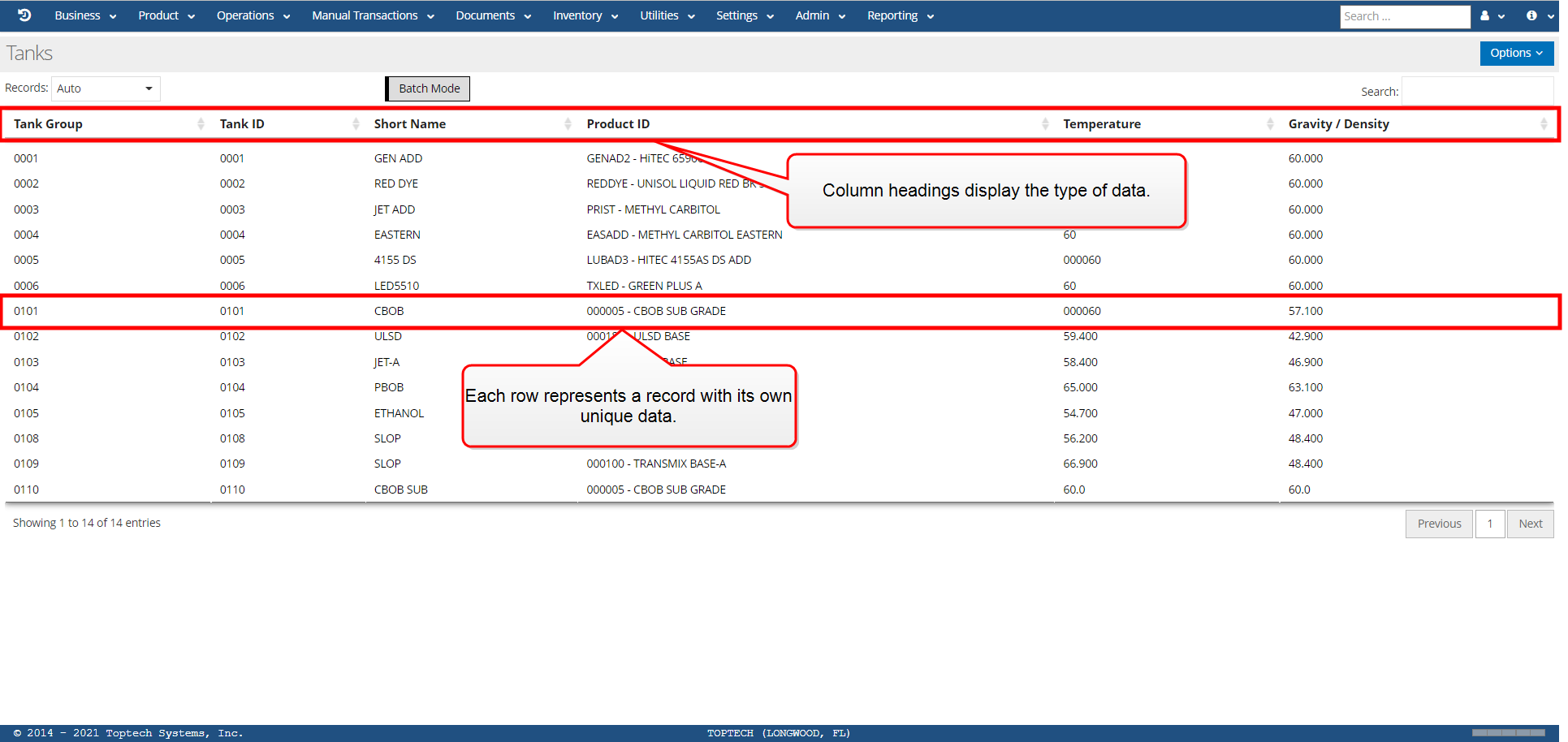 Mainentance Screen TMS7 Web UI